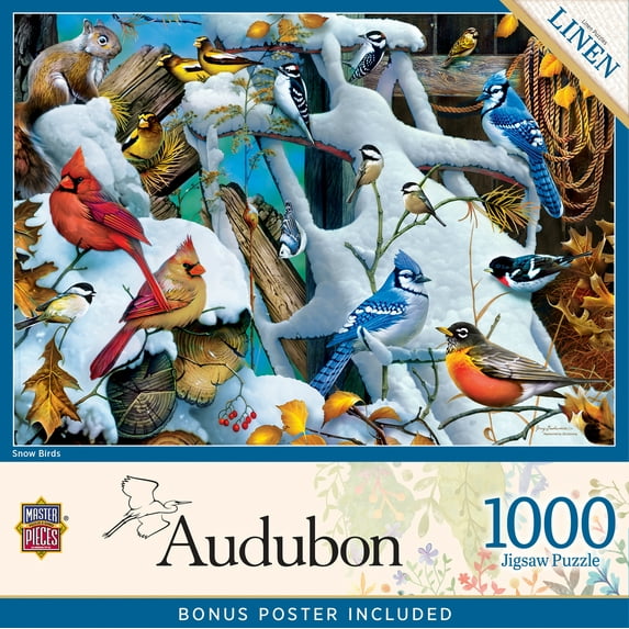 MasterPieces 1000 Piece Jigsaw Puzzle for Adults - Snow Birds - 19.25"x26.75"