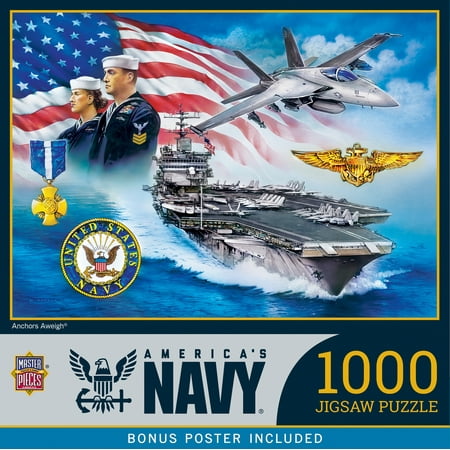 MasterPieces 1000 Piece Jigsaw Puzzle for Adults - U.S Navy - 19.25"x26.75"