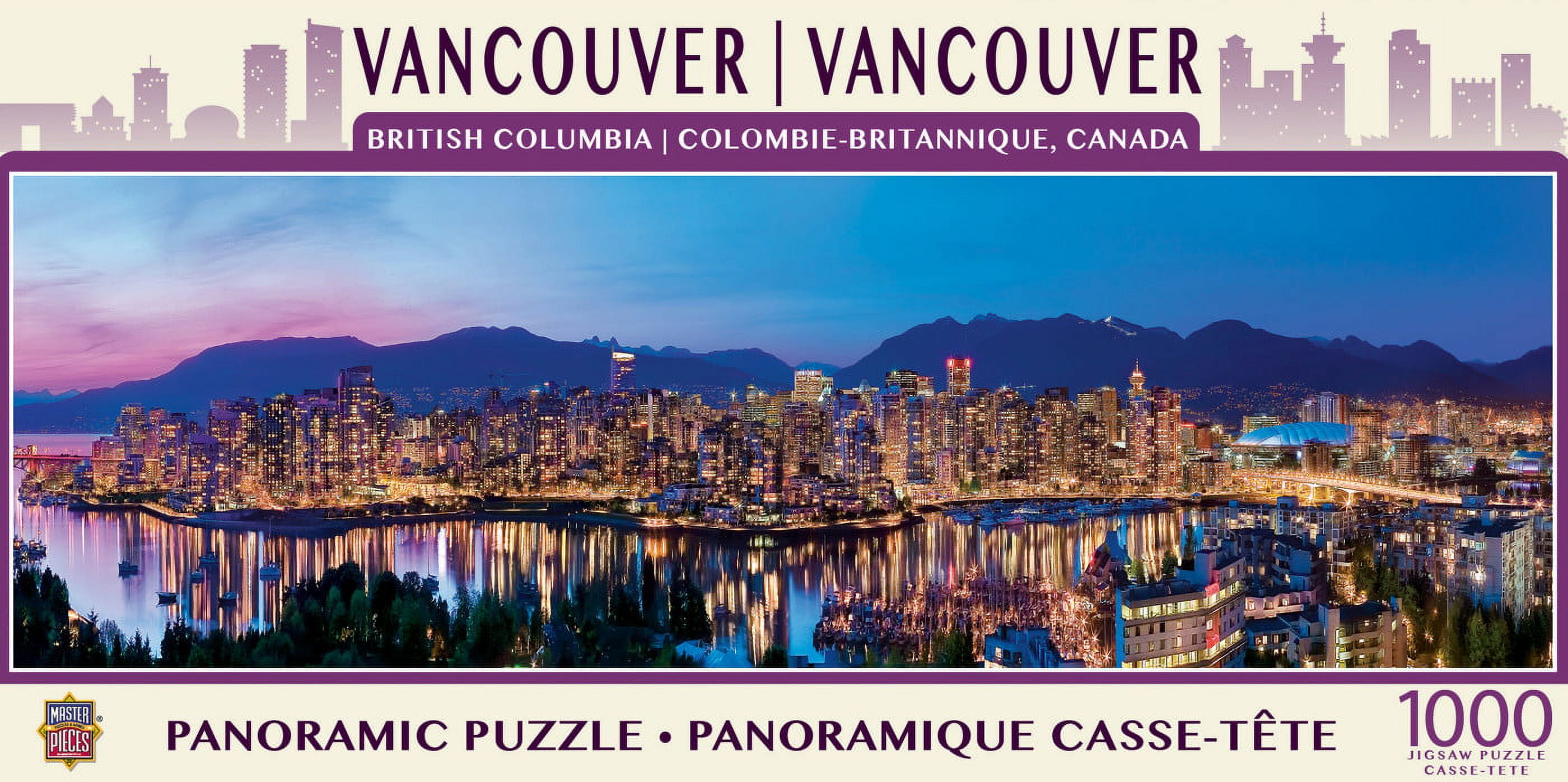 MasterPieces 1000 Piece Panoramic Jigsaw Puzzle Vancouver 13"x39