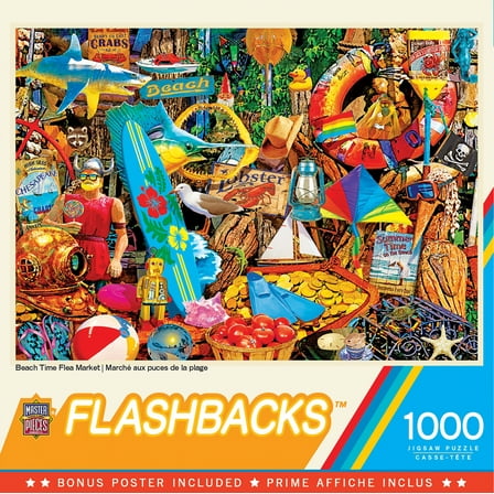 MasterPieces 1000 Piece Puzzle - Beach Time Flea Market - 19.25"x26.75"