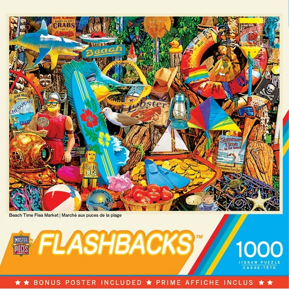 MasterPieces 1000 Piece Puzzle - Beach Time Flea Market - 19.25"x26.75"