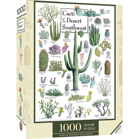 MasterPieces 1000 Piece Puzzle - Cacti of the Desert - 19.25"x26.75"
