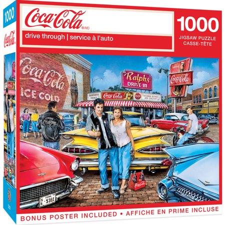 MasterPieces Coca-Cola Jigsaw Puzzle, 1000-Piece Drive Through Puzzle, 19.25 x 26.75 Inches