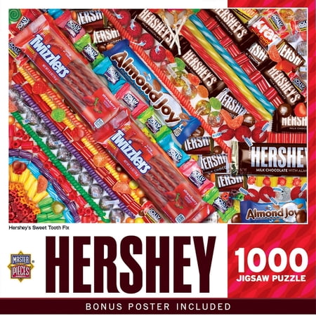 MasterPieces Hershey's Sweet Tooth Fix Jigsaw Puzzle, Officially Licensed 1000 Piece Puzzle, 19.25 x 26.75 In