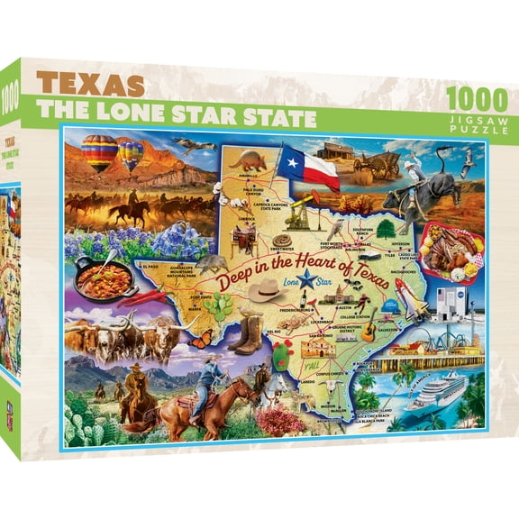 MasterPieces 1000 Piece Puzzle - Texas The Lone Star State - 19.25"x26.75"