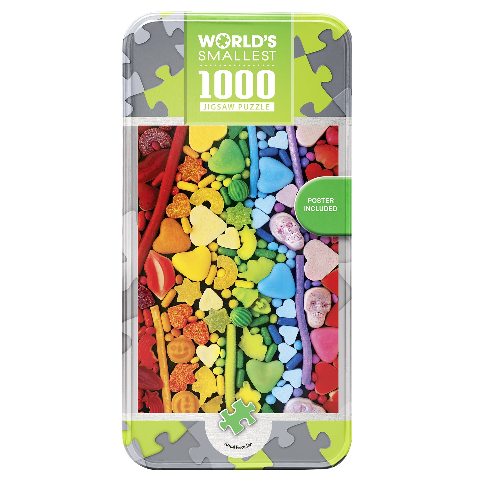 MasterPieces 1000 Piece Puzzle with Tin - Rainbow Candy - 11.3"x16.8"