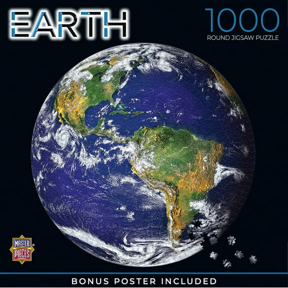 MasterPieces 1000 Piece Round Jigsaw Puzzle - The Earth - 25"x25"