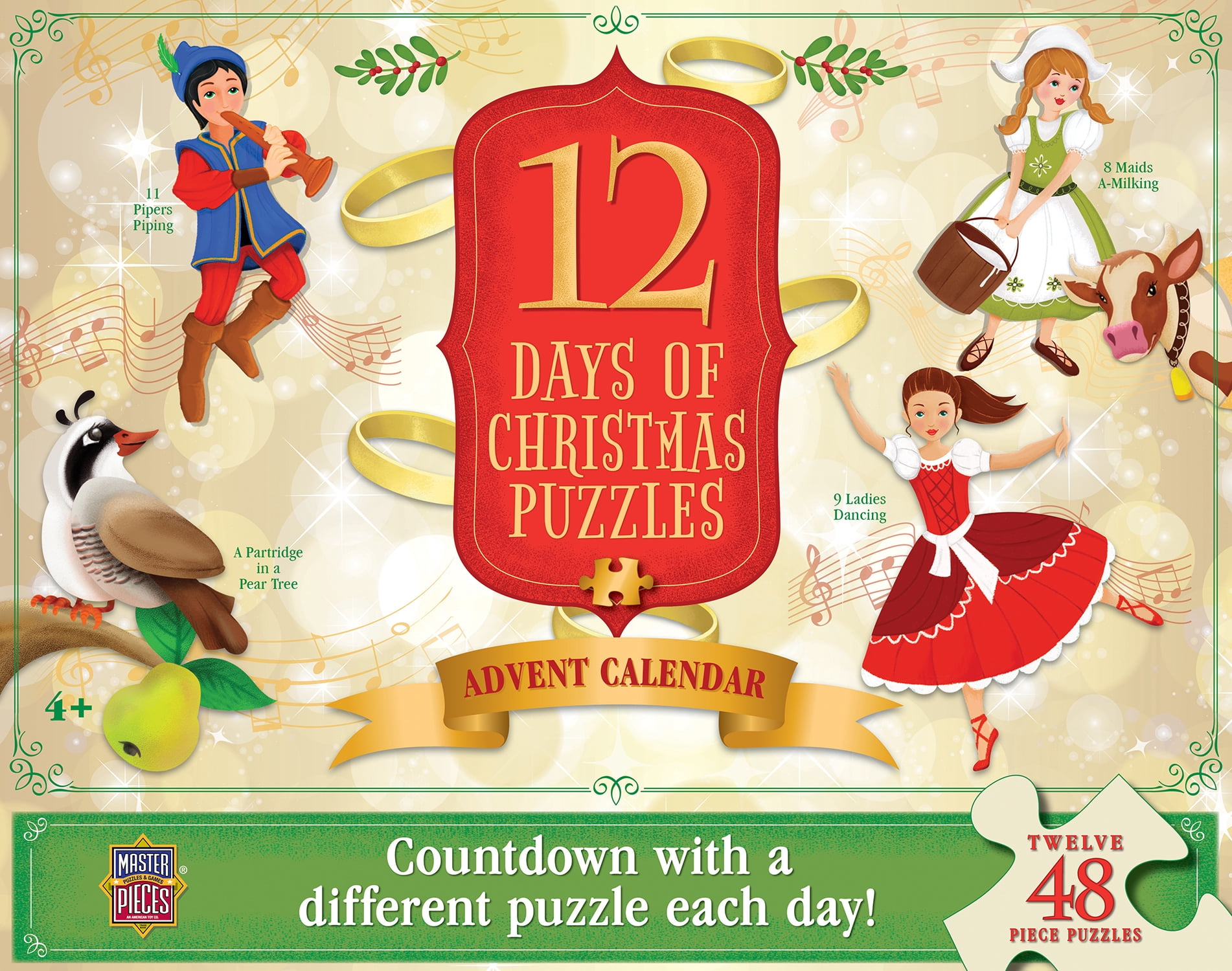 MasterPieces 12 Pack Jigsaw Puzzle - 12 Days of Christmas Puzzles