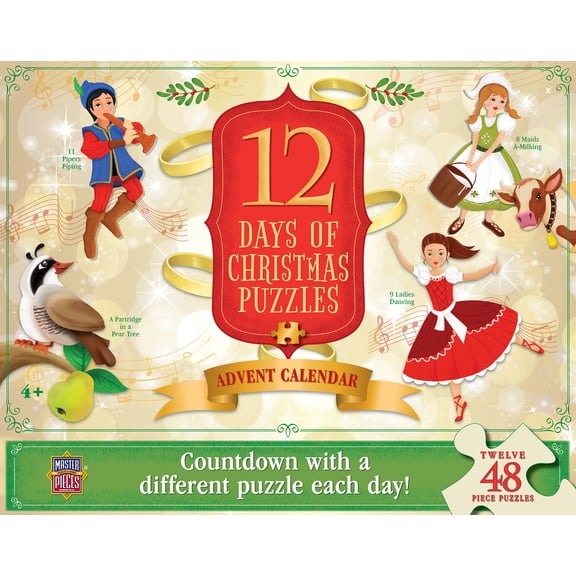 MasterPieces 12 Pack Jigsaw Puzzle - 12 Days of Christmas Puzzles
