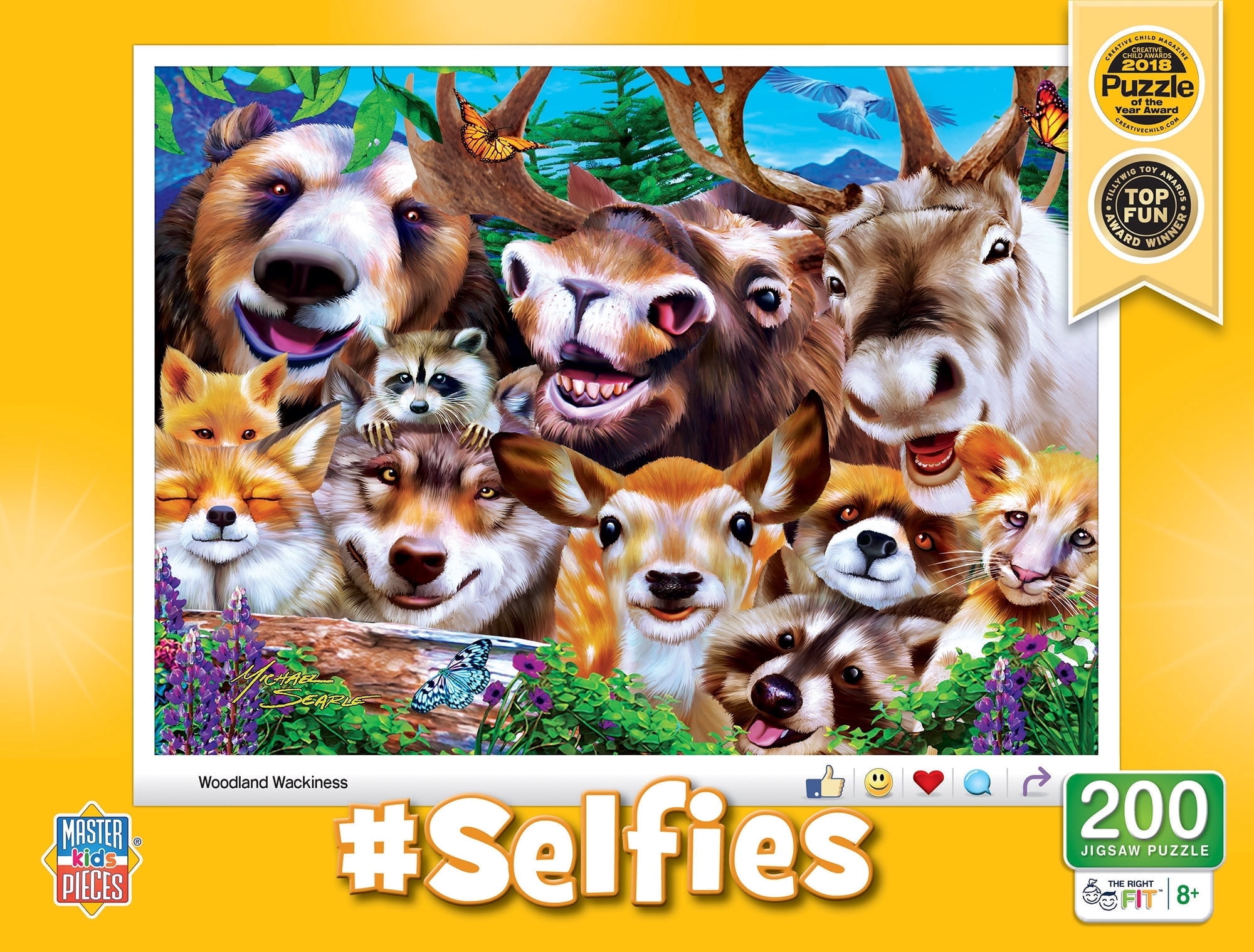 MasterPieces – 200 Piece Jigsaw Puzzle for Kids 8+ Years, #Selfies
