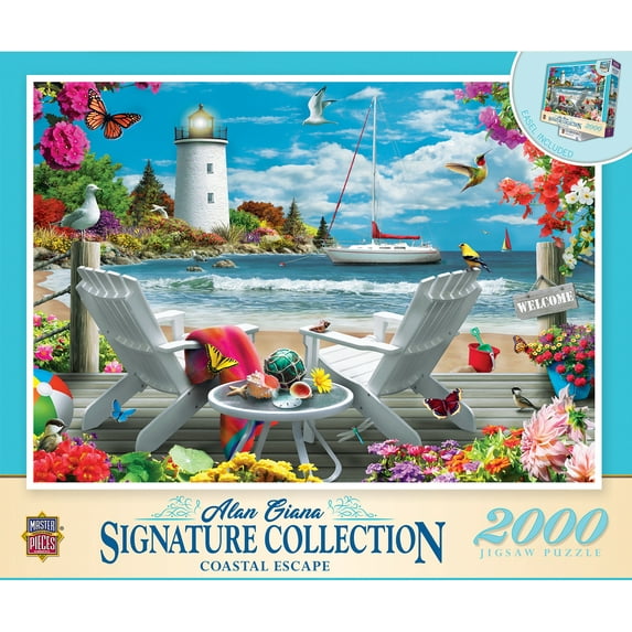 MasterPieces 2000 Piece Jigsaw Puzzle for Adults - Coastal Escape - 39"x27"