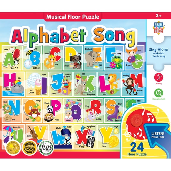 MasterPieces 24 Piece Sing-A-Long Sound Jigsaw Puzzle - Alphabet - 18"x24"