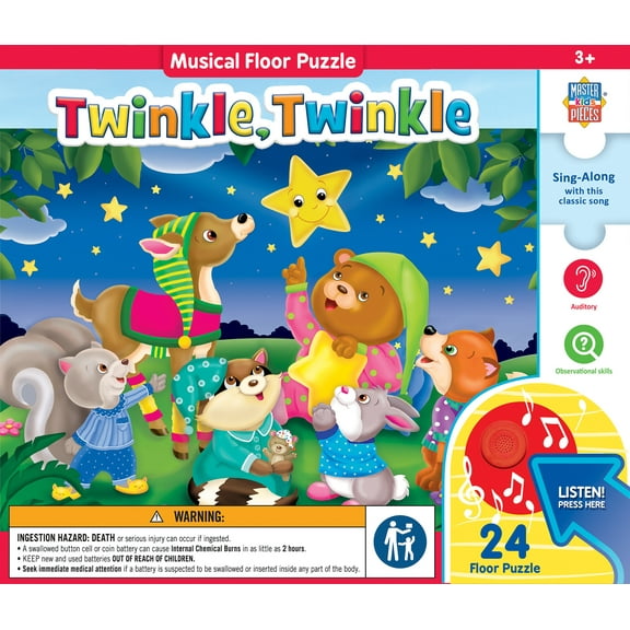 MasterPieces 24 Piece Sing-A-Long Sound Puzzle - Twinkle Twinkle - 18"x24"