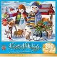 thumbnail image 1 of MasterPieces 300 Piece EZ Grip Christmas Jigsaw Puzzle - Snow Family, 1 of 6