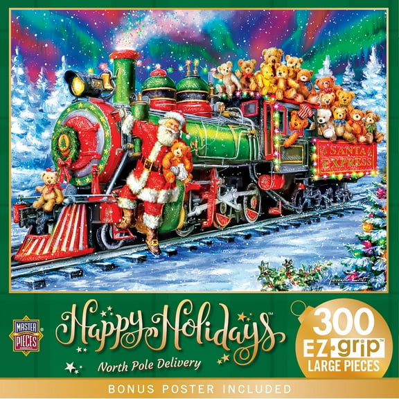 MasterPieces 300 Piece EZ Grip Christmas Puzzle - North Pole Delivery