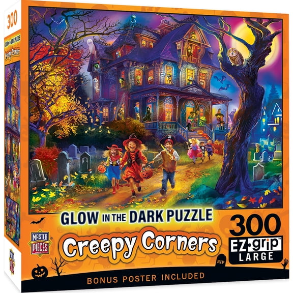 MasterPieces 300 Piece EZ Grip Halloween Puzzle - Creepy Corners - 18"x24"