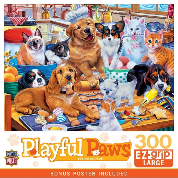 MasterPieces 300 Piece EZ Grip Jigsaw Puzzle - Baking Cookoff - 18"x24"