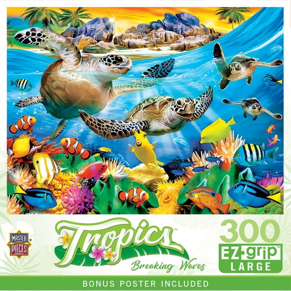 MasterPieces 300 Piece EZ Grip Jigsaw Puzzle - Breaking Waves - 18"x24"