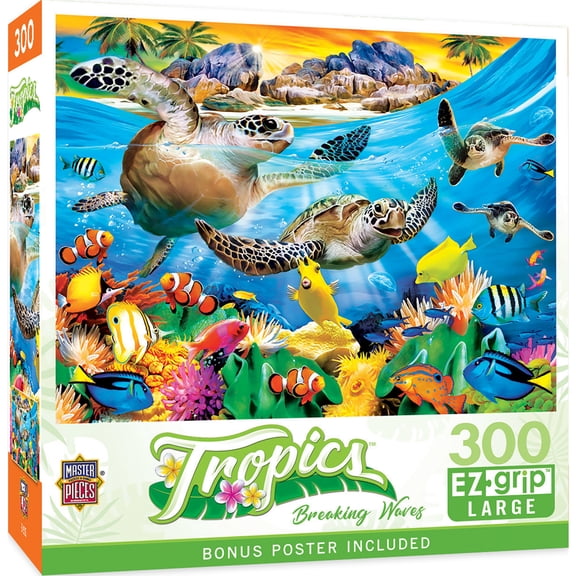 MasterPieces 300 Piece EZ Grip Jigsaw Puzzle - Breaking Waves - 18"x24"