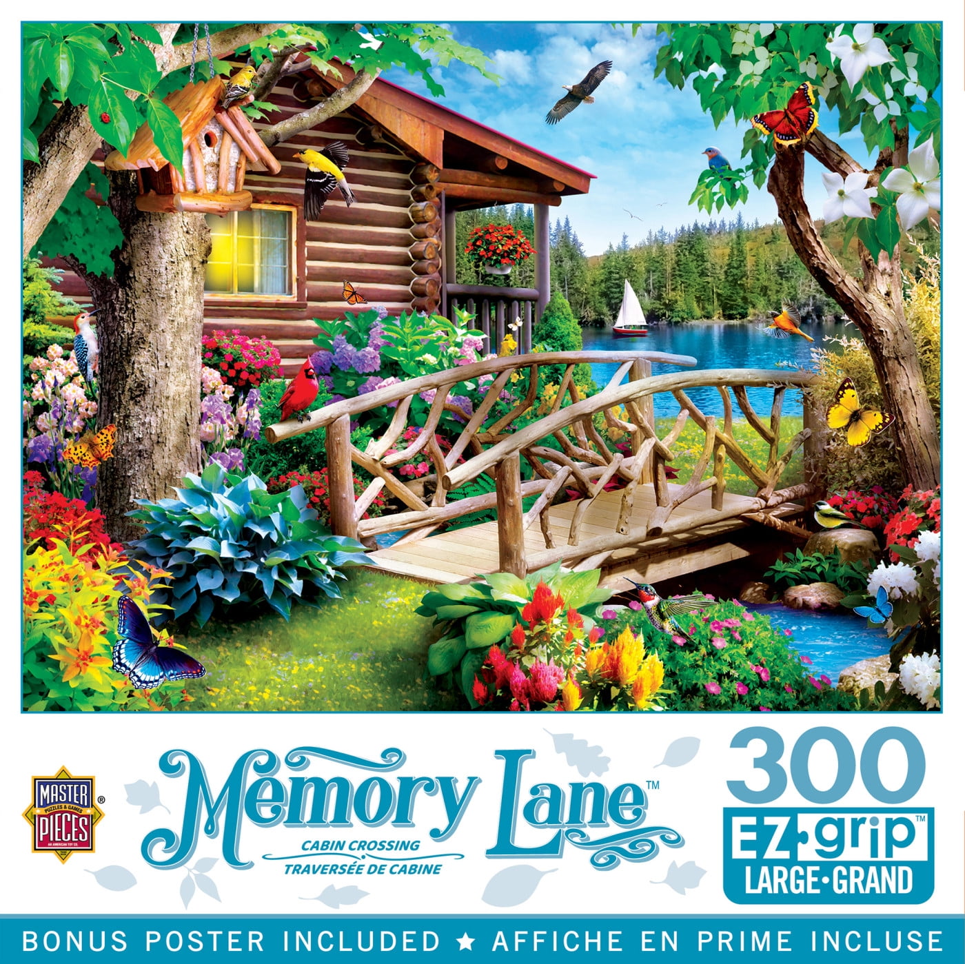 MasterPieces 300 Piece EZ Grip Jigsaw Puzzle - Cabin Crossing - 18x24