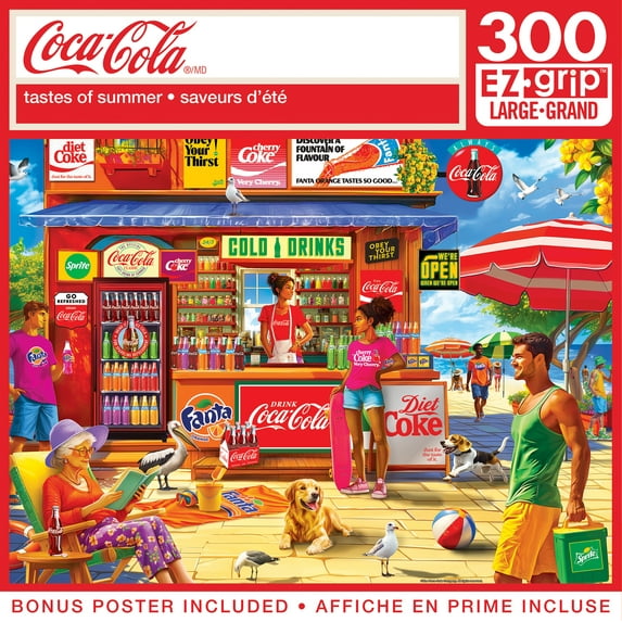 MasterPieces 300 Piece EZ Grip Jigsaw Puzzle - Coca-Cola Tastes of Summer - 18"x24"