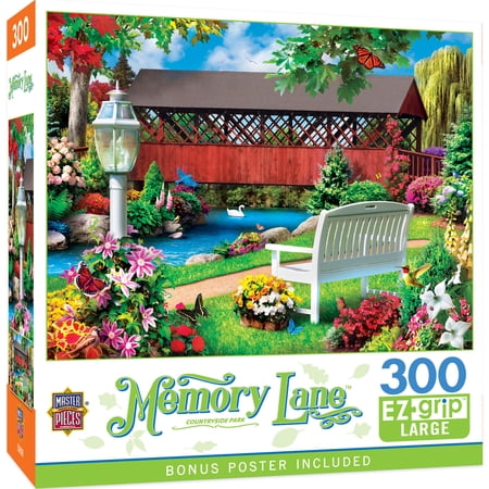 MasterPieces 300 Piece EZ Grip Jigsaw Puzzle - Country Park - Adult Easy Grip 18"x24"