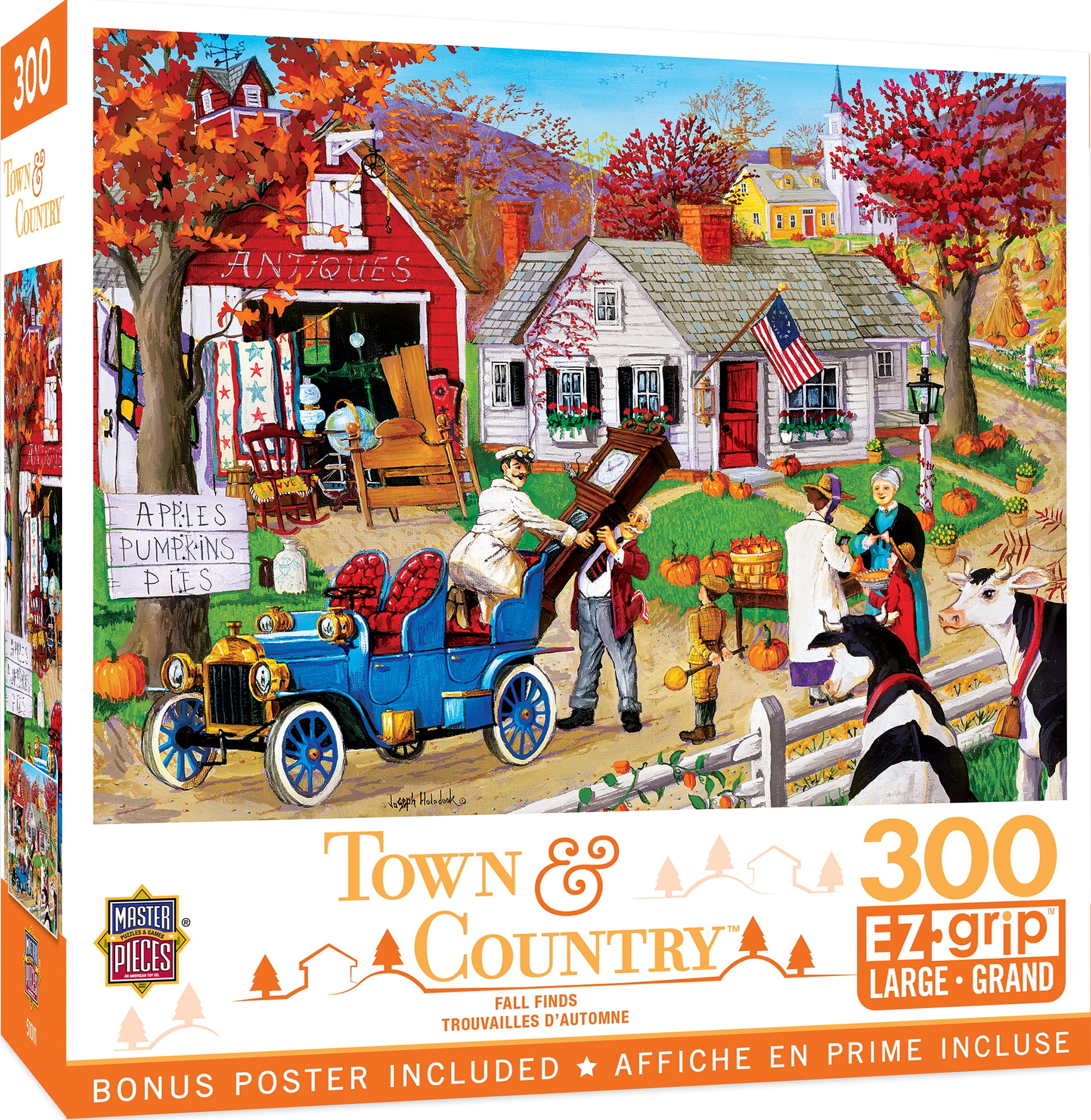MasterPieces 300 Piece EZ Grip Jigsaw Puzzle Fall Finds 18"x24
