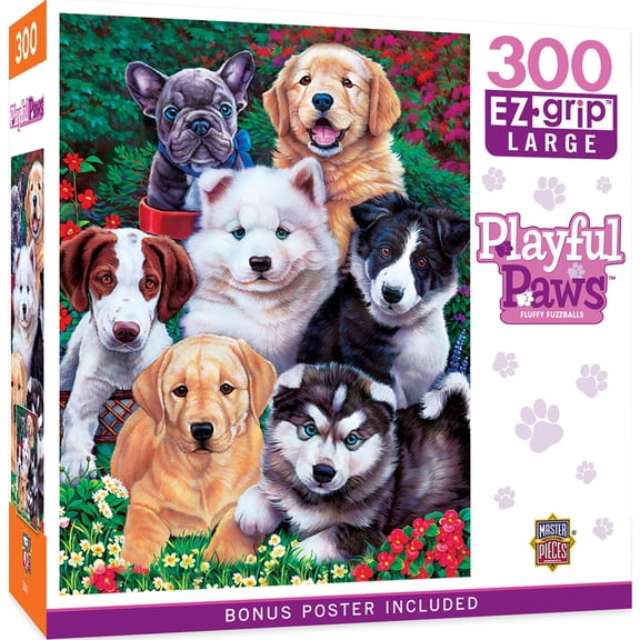MasterPieces 300 Piece EZ Grip Jigsaw Puzzle - Fluffy Fuzzballs - 18"x24"