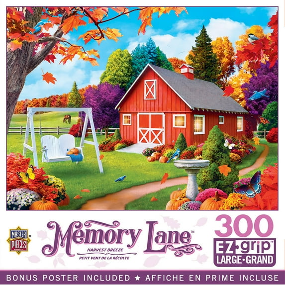 MasterPieces 300 Piece EZ Grip Jigsaw Puzzle - Harvest Breeze - 18"x24"