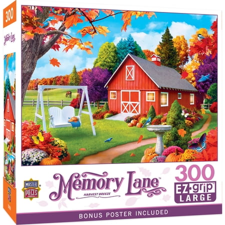 MasterPieces 300 Piece EZ Grip Jigsaw Puzzle - Harvest Breeze - 18"x24"