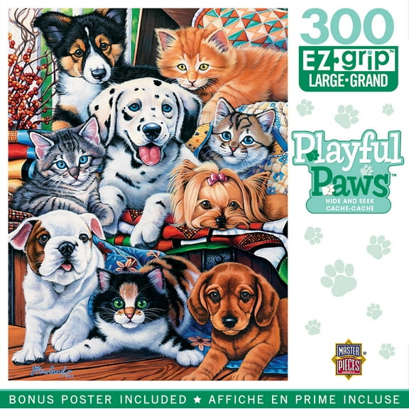 MasterPieces 300 Piece EZ Grip Jigsaw Puzzle - Hide and Seek - 18"x24"