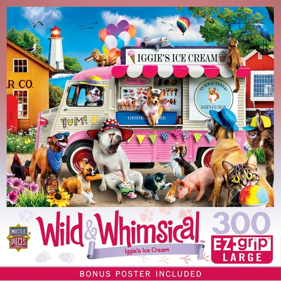 MasterPieces 300 Piece EZ Grip Jigsaw Puzzle - Iggy's Ice Cream - 18"x24"