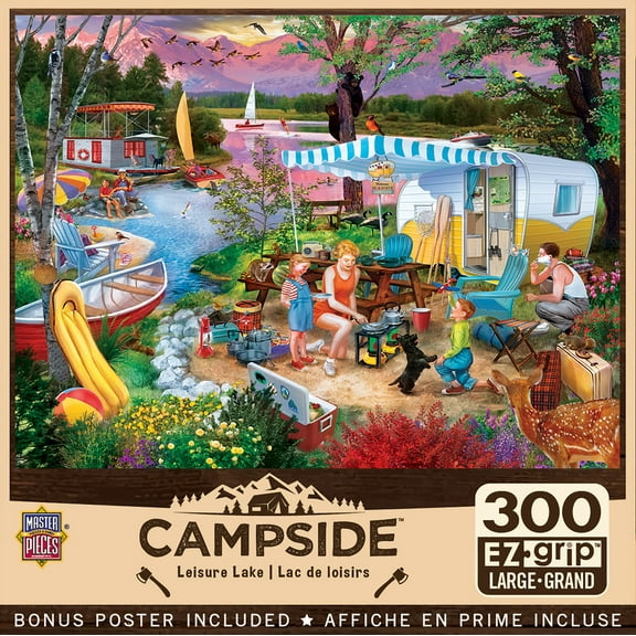MasterPieces 300 Piece EZ Grip Jigsaw Puzzle - Leisure Lake - 18"x24"