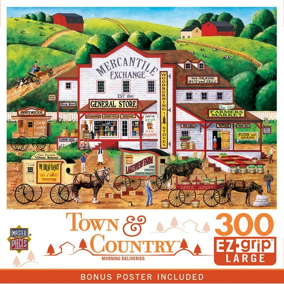 MasterPieces 300 Piece EZ Grip Jigsaw Puzzle - Morning Deliveries - 18"x24"