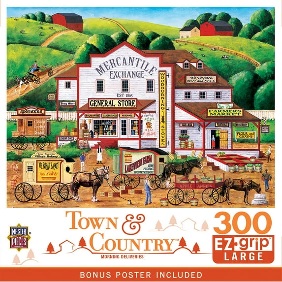 MasterPieces 300 Piece EZ Grip Jigsaw Puzzle - Morning Deliveries - 18"x24"