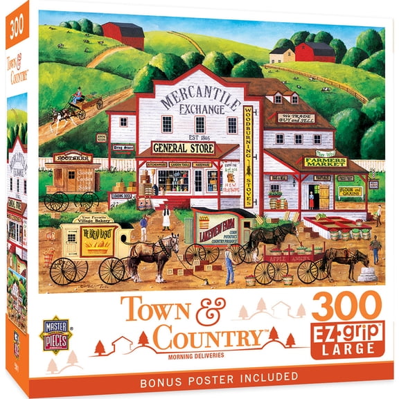 MasterPieces 300 Piece EZ Grip Jigsaw Puzzle - Morning Deliveries - 18"x24"