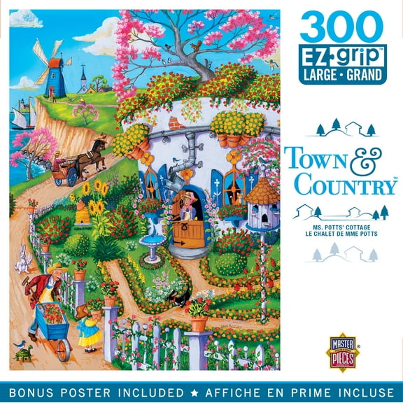 MasterPieces 300 Piece EZ Grip Jigsaw Puzzle - Ms. Potts' Cottage - 18"x24"