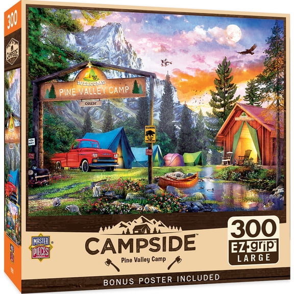 MasterPieces 300 Piece EZ Grip Jigsaw Puzzle - Pine Valley Camp - 18"x24"