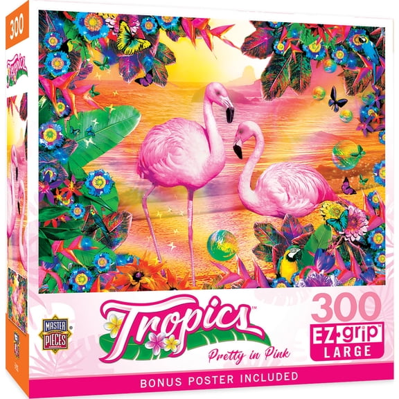 MasterPieces 300 Piece EZ Grip Jigsaw Puzzle - Pretty in Pink - 18"x24"