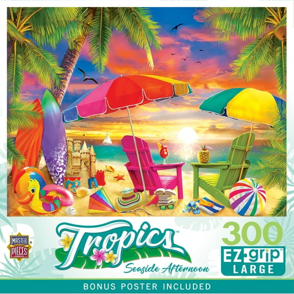 MasterPieces 300 Piece EZ Grip Jigsaw Puzzle - Seaside Afternoon - 18"x24"