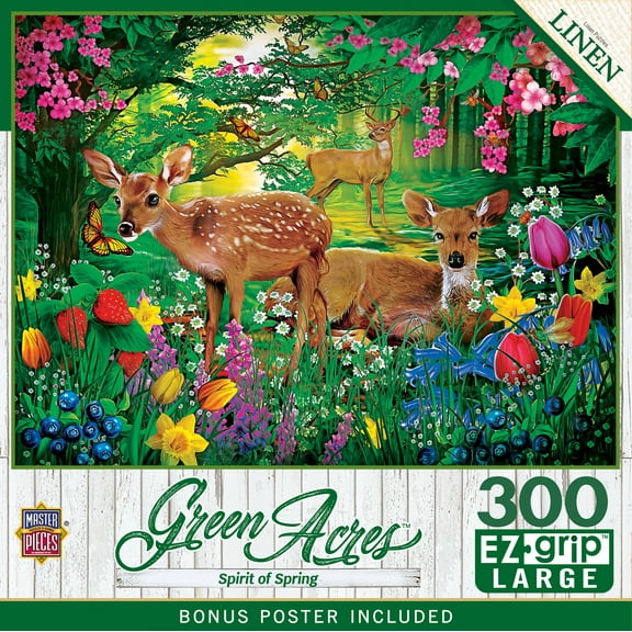 MasterPieces 300 Piece EZ Grip Adult Large Piece Jigsaw Puzzle - Spirit of Spring Farm Animals