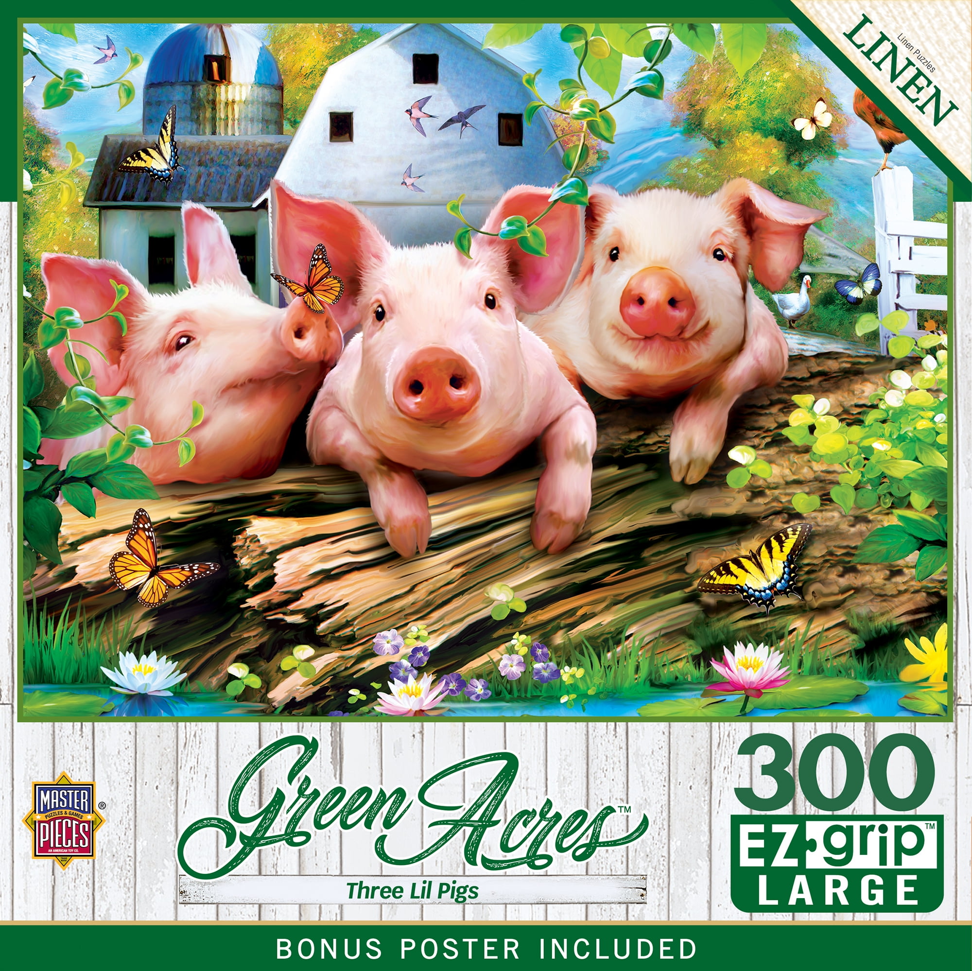 MasterPieces 300 Piece EZ Grip Jigsaw Puzzle - Three Lil' Pigs
