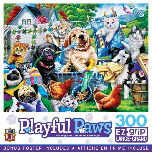 MasterPieces 300 Piece EZ Grip Jigsaw Puzzle - Washing Time - 18"x24"