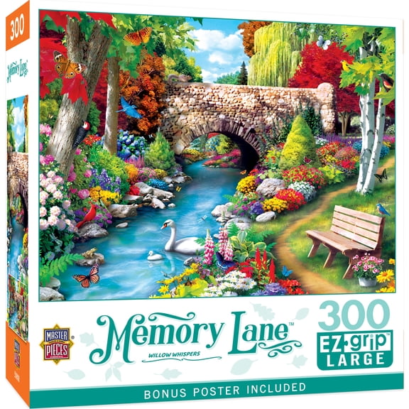 MasterPieces 300 Piece EZ Grip Jigsaw Puzzle - Willow Whispers - Large Piece Puzzles for Adults