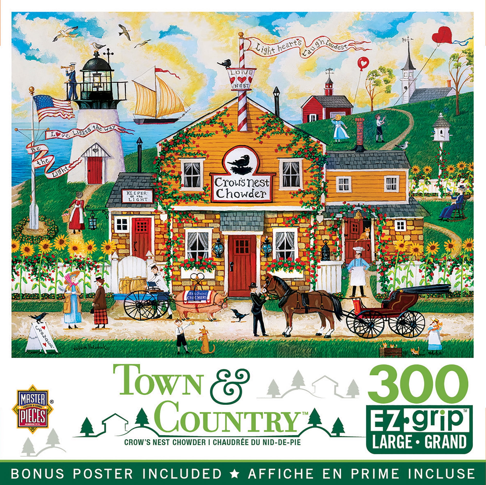 MasterPieces 300 Piece EZ Grip Puzzle, Crow's Nest Chowder, 18x24