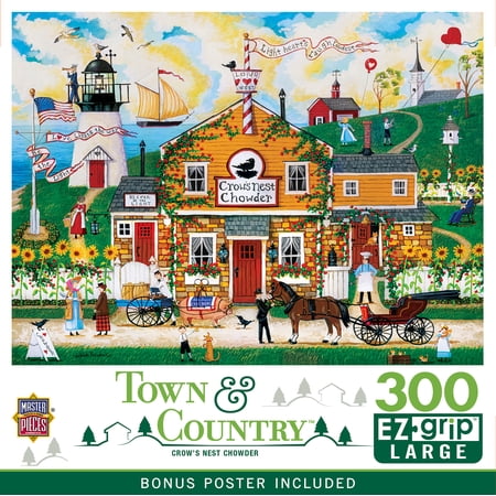 MasterPieces 300 Piece EZ Grip Jigsaw Puzzle - Crow's Nest Chowder - Large Pieces for Adults
