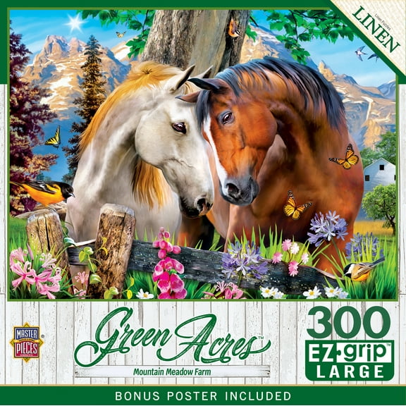 MasterPieces 300 Piece EZ Grip Puzzle - Mountain Meadow Farm - 18"x24"