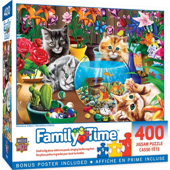 MasterPieces 400 Piece Jigsaw Puzzle - Marvelous Kittens - 18"x24"