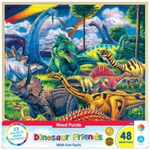 MasterPieces 48 Piece Jigsaw Puzzle for Kids - Dinosaur Friends - 12"x12"