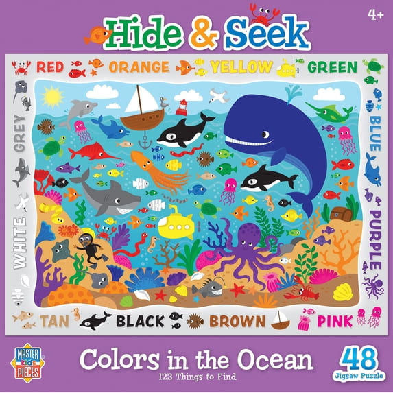 MasterPieces 48 Piece Kids Jigsaw Puzzle - Colors in the Ocean - 14"x19"